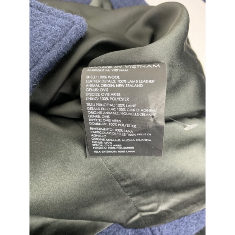 Club Monaco Wool Leather Detail Coat - Stunning! - Picture 7 of 12